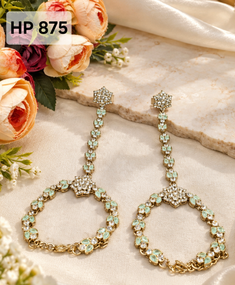 Floral Stone-Studded Haath Phool Hand Harness