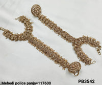 Antique Gold Plated Traditional Hathpanja Set
