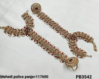 Antique Gold Plated Traditional Hathpanja Set