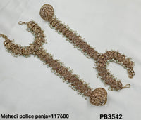 Antique Gold Plated Traditional Hathpanja Set