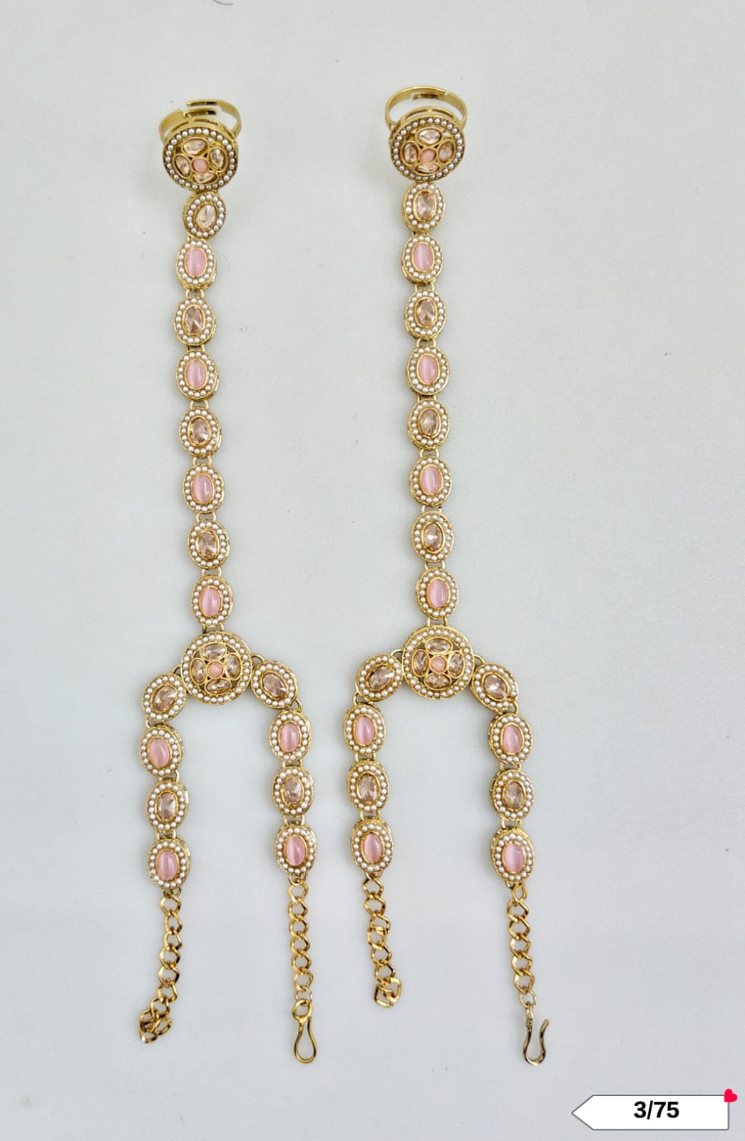 Antique Gold Plated Hathpanja Set