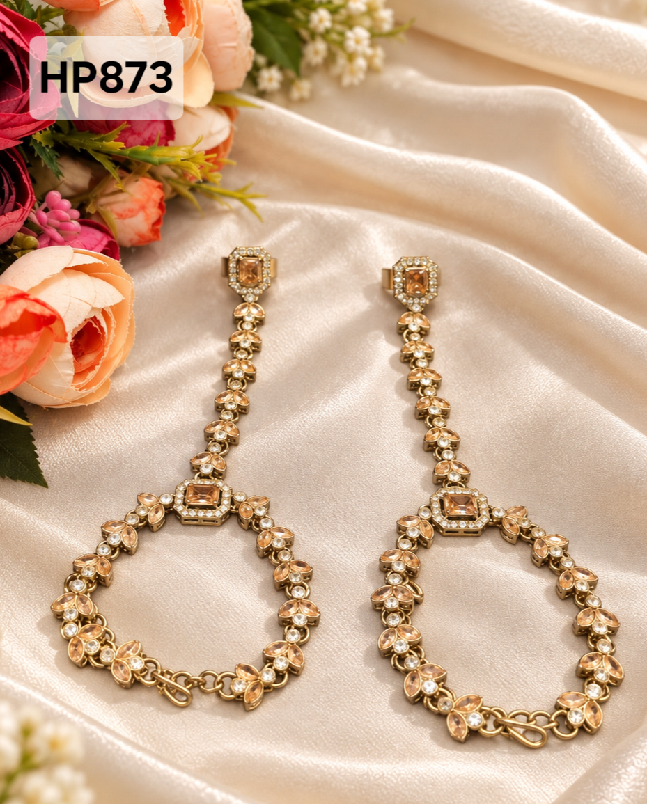 Geometric Stone Haath Phool Hand Harness