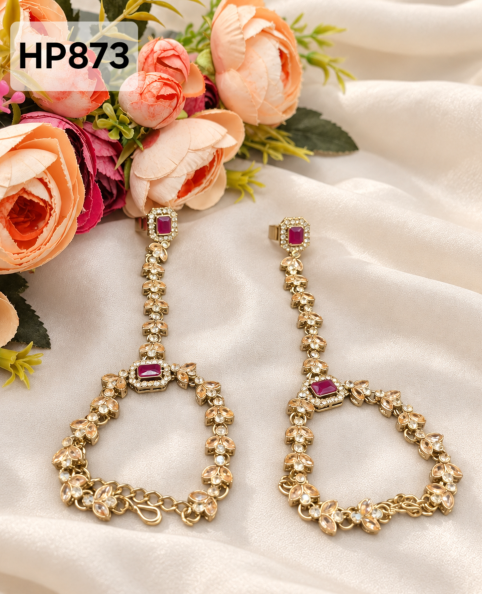 Geometric Stone Haath Phool Hand Harness