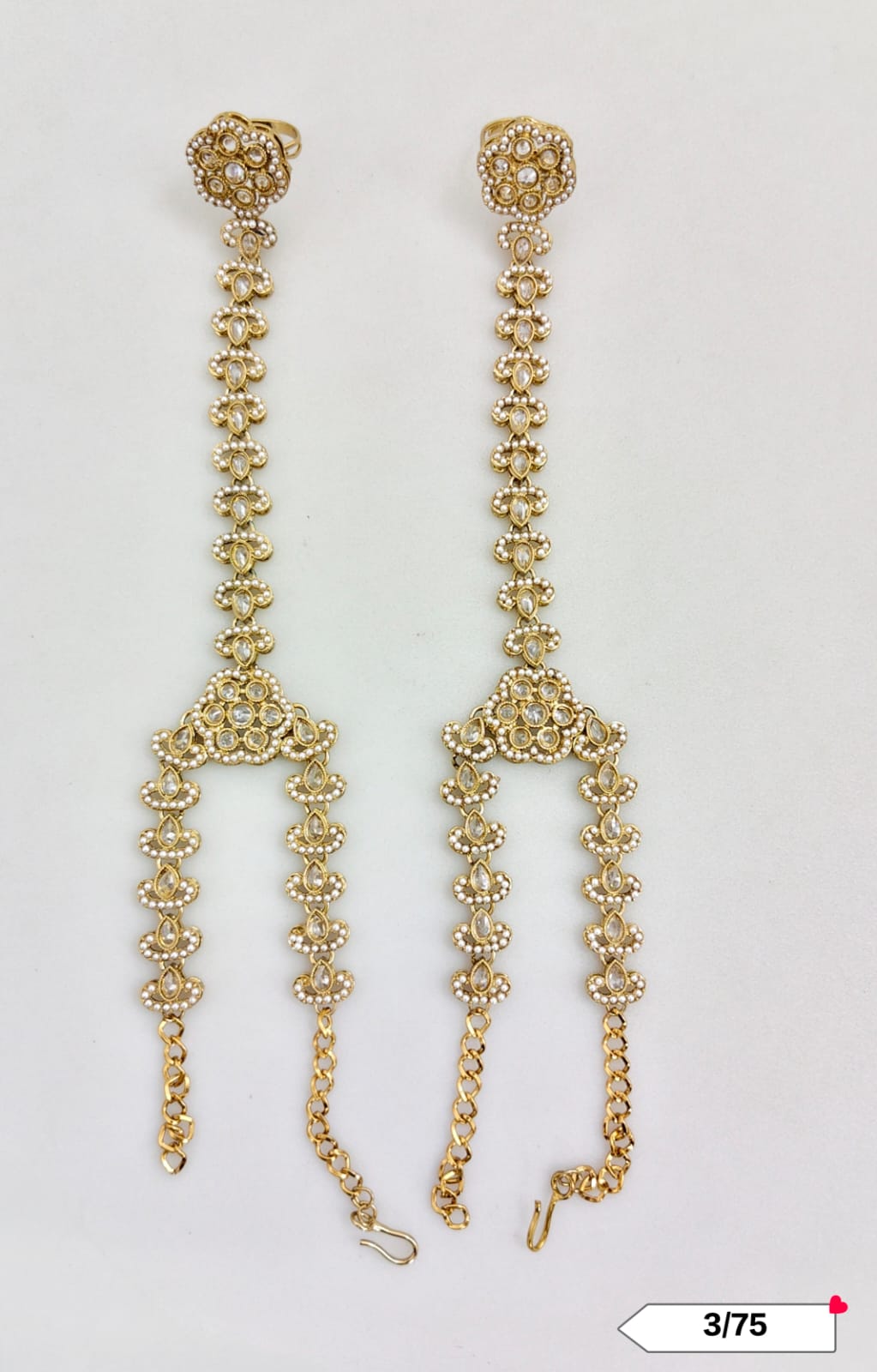 Antique Gold Plated Hathpanja Set