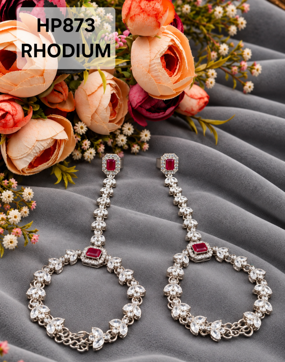 Crystal Hand Chain Hathphool Ring Bracelet