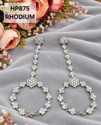 Floral Hand Harness Bracelet with Attached Finger Ring