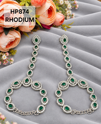 Halo Cluster Haath Phool Hand Chain with Finger Ring