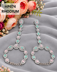 Halo Cluster Haath Phool Hand Chain with Finger Ring