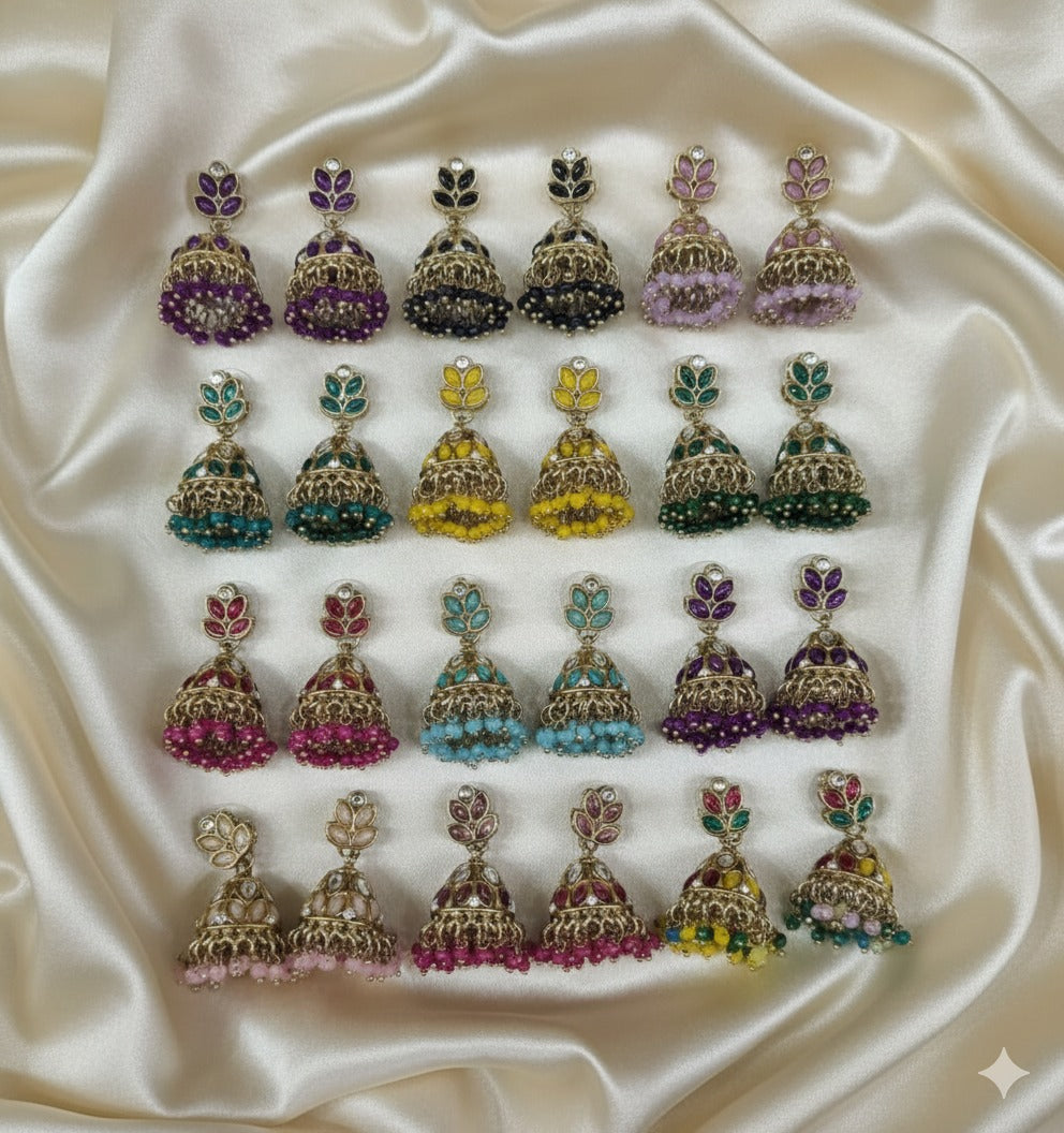 Small Ethnic Dangles in 10+ Colors for Weddings & Festive Wear