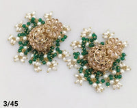 Antique Gold Plated Jhumki Set