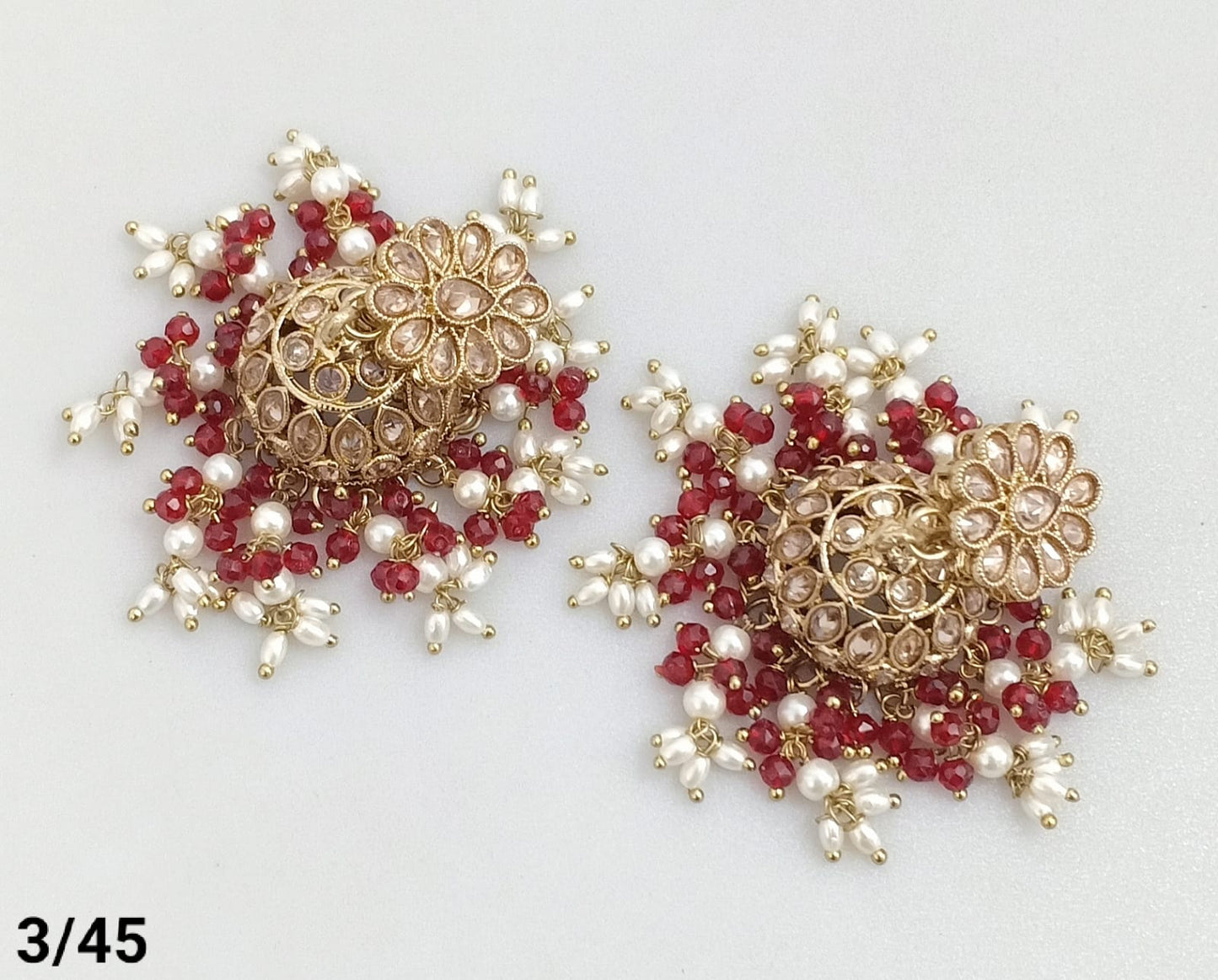 Antique Gold Plated Jhumki Set