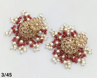 Antique Gold Plated Jhumki Set