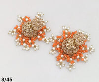 Antique Gold Plated Jhumki Set