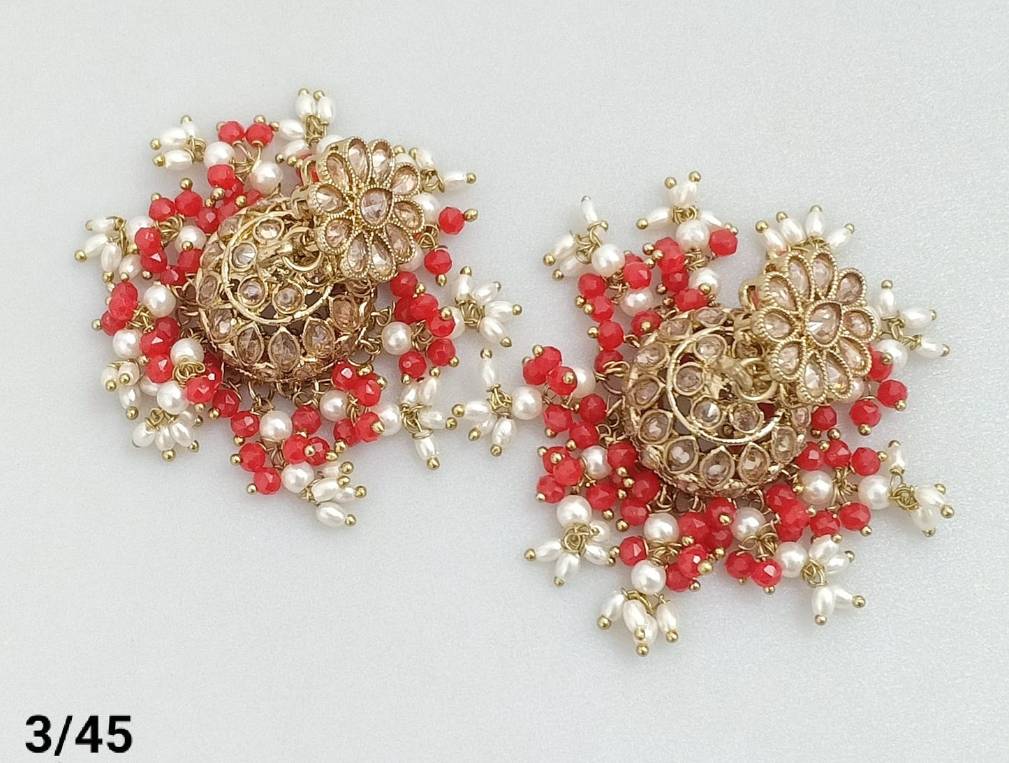 Antique Gold Plated Jhumki Set