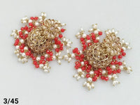 Antique Gold Plated Jhumki Set