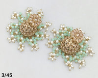 Antique Gold Plated Jhumki Set