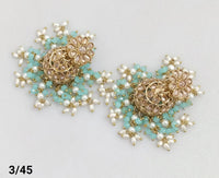 Antique Gold Plated Jhumki Set