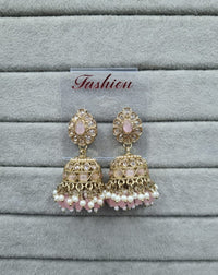 Pastel Pink & Pearl Jhumkhas