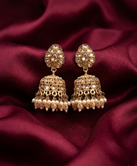 Pastel Pink & Pearl Jhumkhas