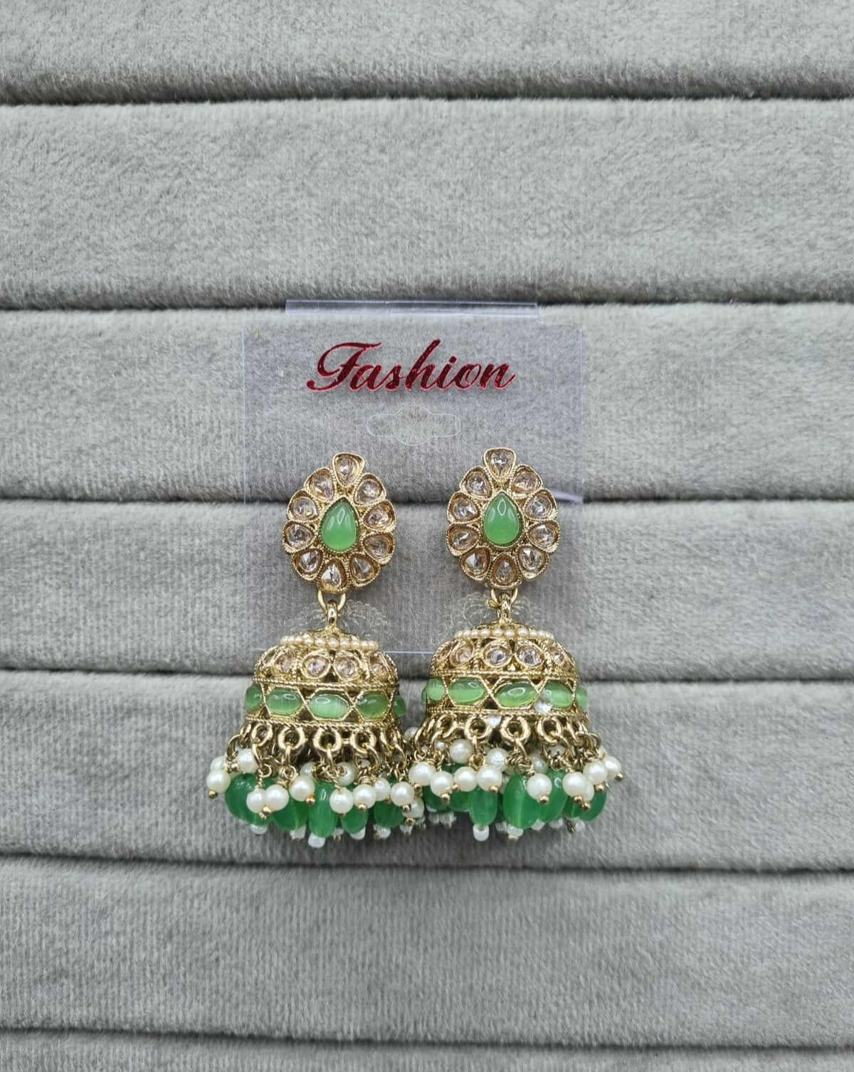 Pastel Pink & Pearl Jhumkhas