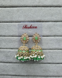Pastel Pink & Pearl Jhumkhas