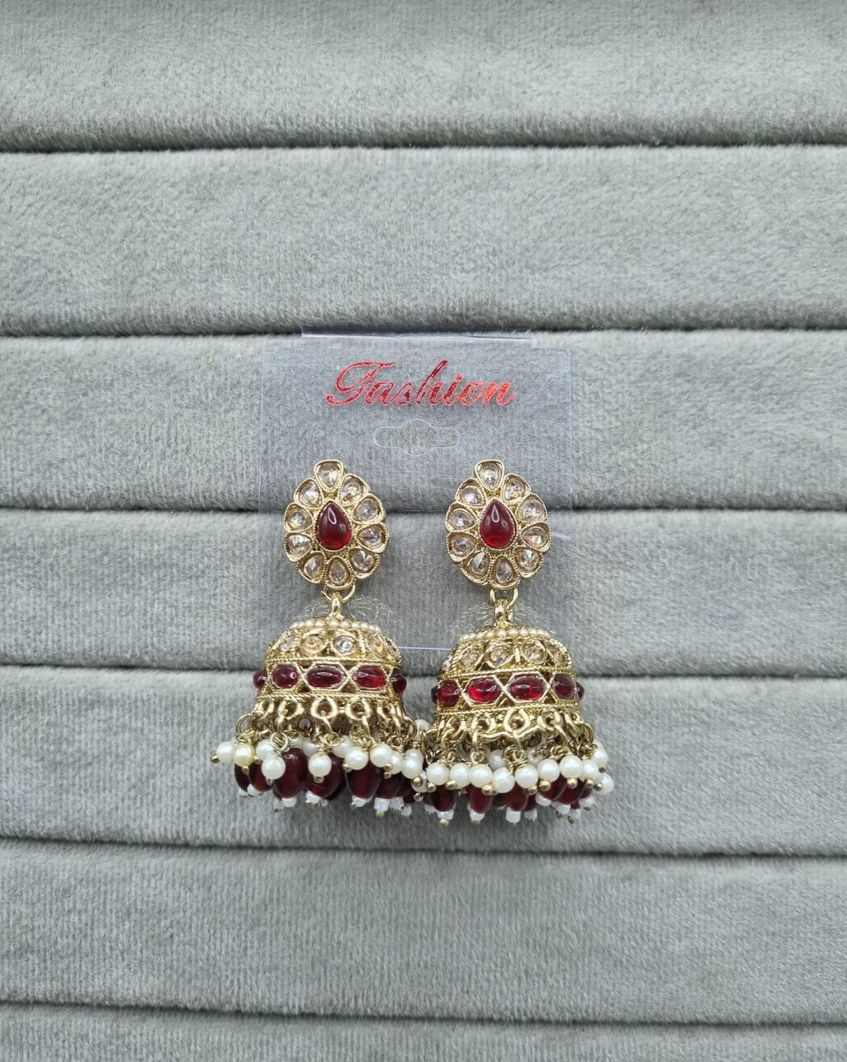 Pastel Pink & Pearl Jhumkhas