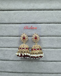 Pastel Pink & Pearl Jhumkhas
