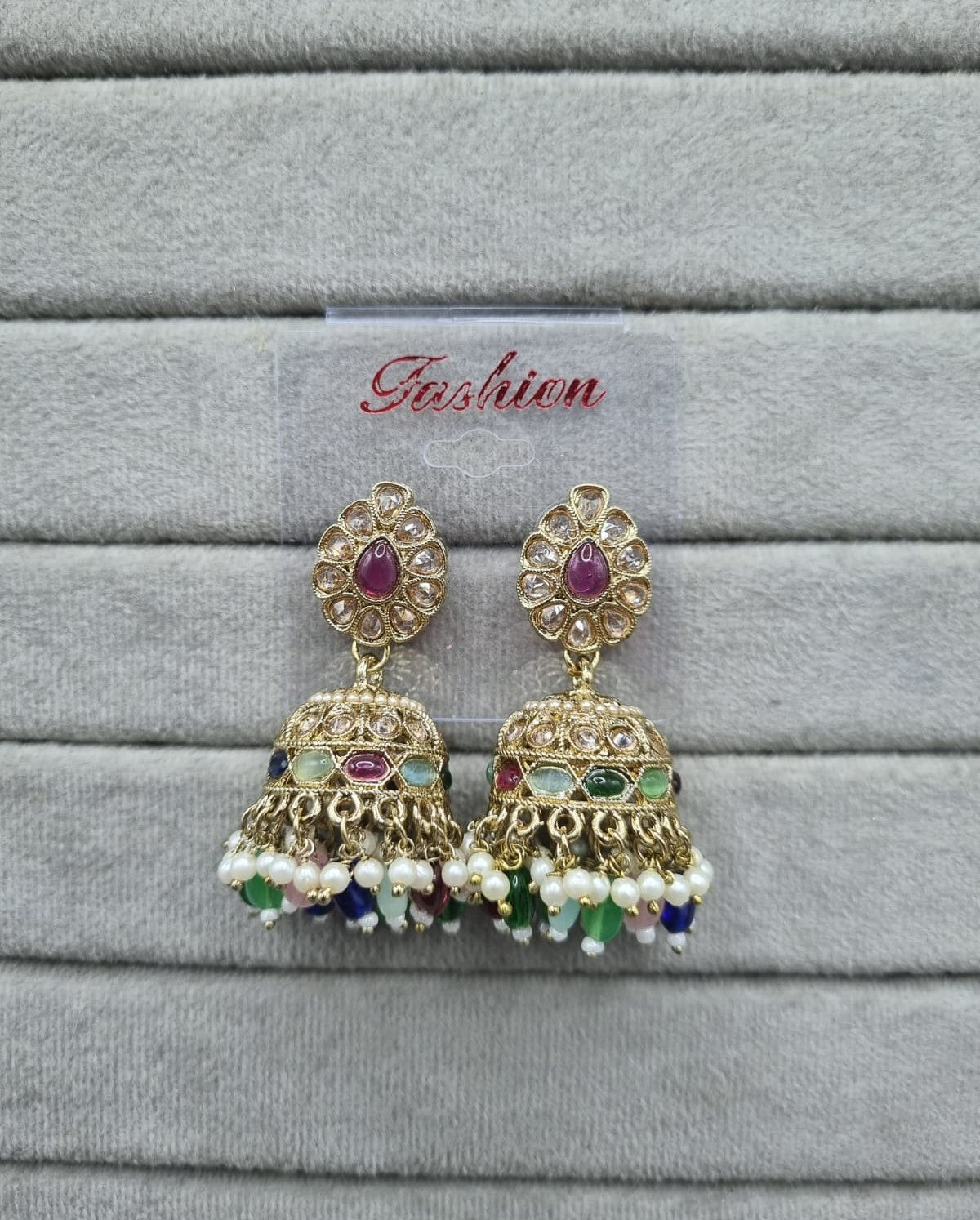 Pastel Pink & Pearl Jhumkhas