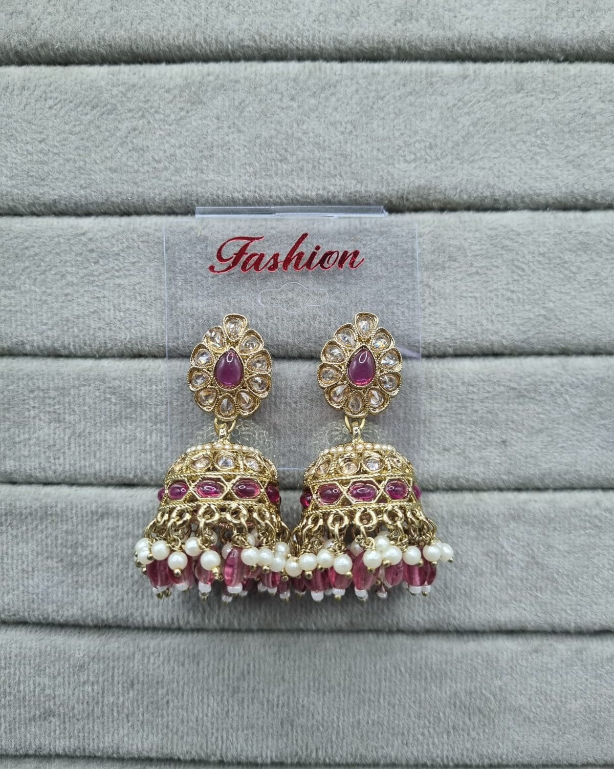 Pastel Pink & Pearl Jhumkhas