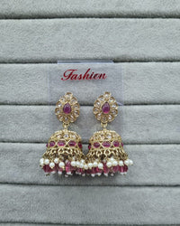 Pastel Pink & Pearl Jhumkhas