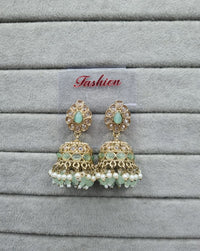 Pastel Pink & Pearl Jhumkhas