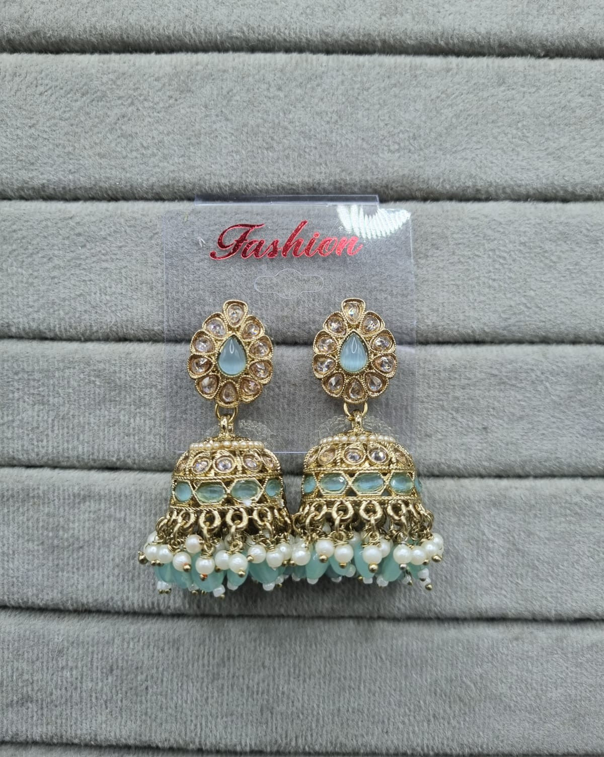 Pastel Pink & Pearl Jhumkhas