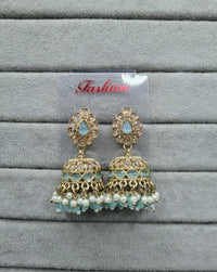 Pastel Pink & Pearl Jhumkhas