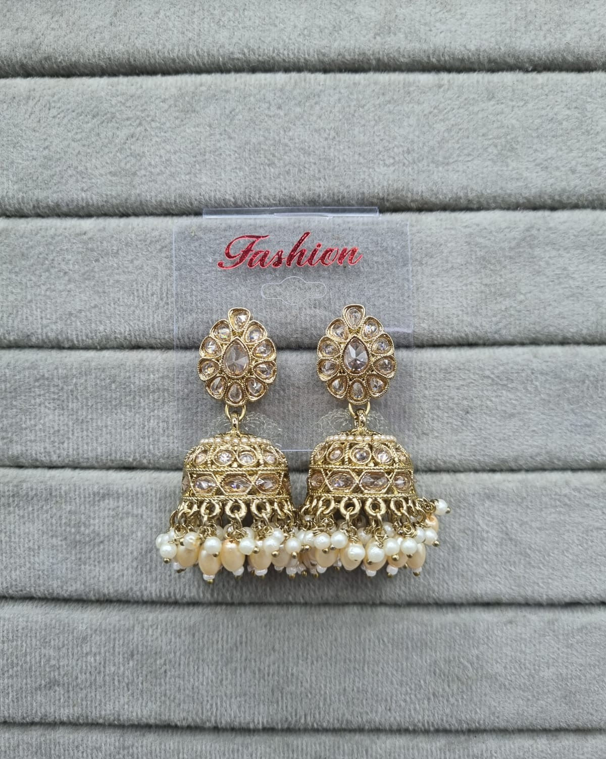 Pastel Pink & Pearl Jhumkhas