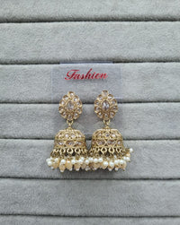 Pastel Pink & Pearl Jhumkhas