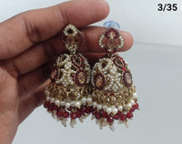 Pearl Cascade Antique Jhumkas – Ethnic Elegance by Lucentemarket