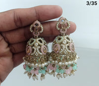 Pearl Cascade Antique Jhumkas – Ethnic Elegance by Lucentemarket