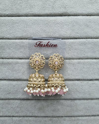 Deep Blue & Pearl Style Jhumkhas