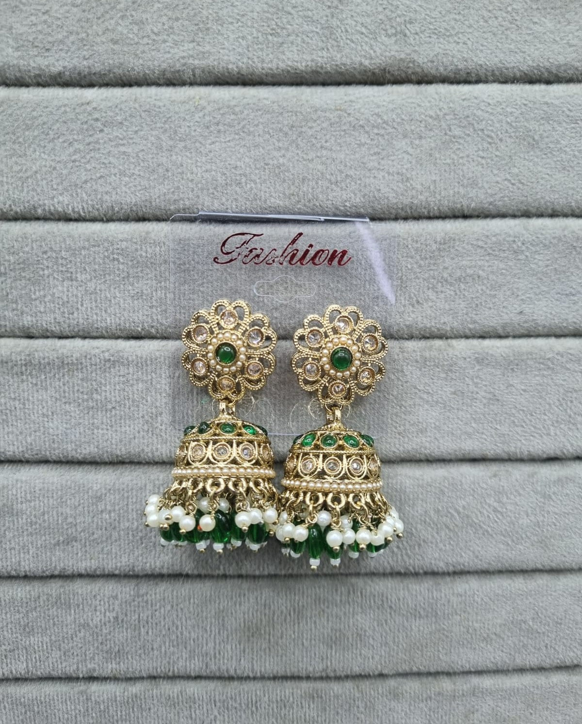 Deep Blue & Pearl Style Jhumkhas