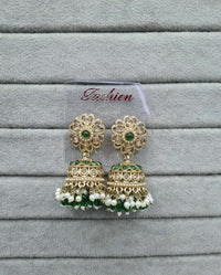 Deep Blue & Pearl Style Jhumkhas