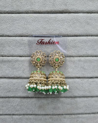 Deep Blue & Pearl Style Jhumkhas