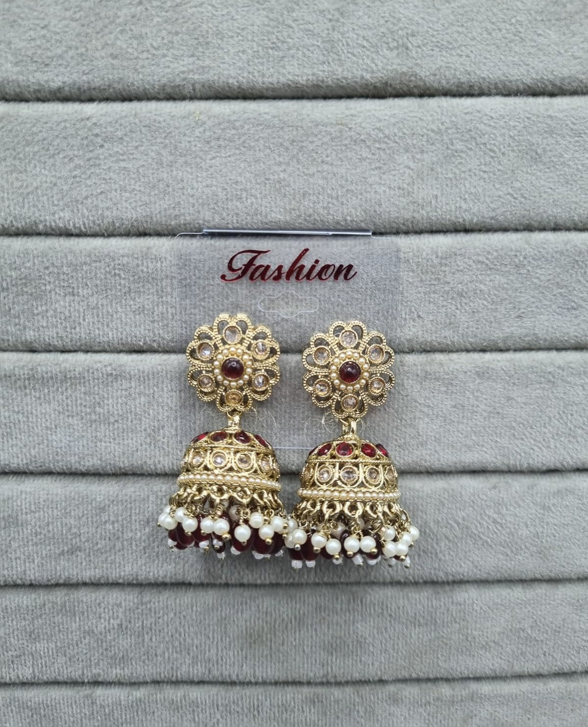 Deep Blue & Pearl Style Jhumkhas