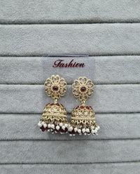 Deep Blue & Pearl Style Jhumkhas