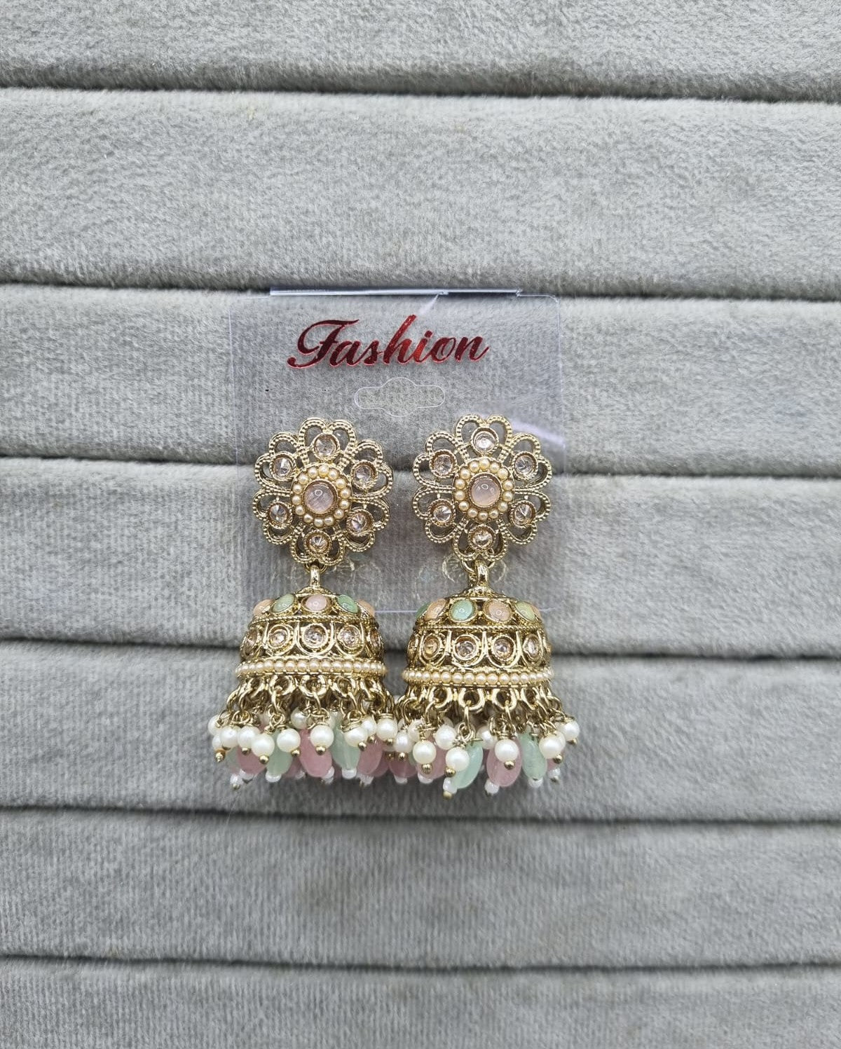 Deep Blue & Pearl Style Jhumkhas