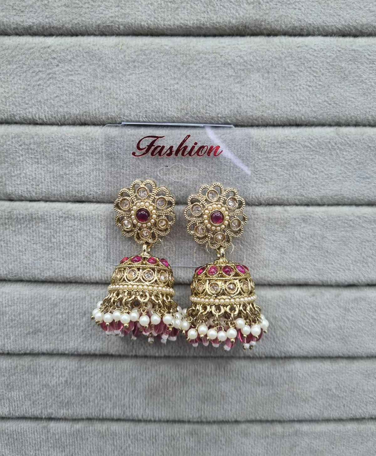Deep Blue & Pearl Style Jhumkhas