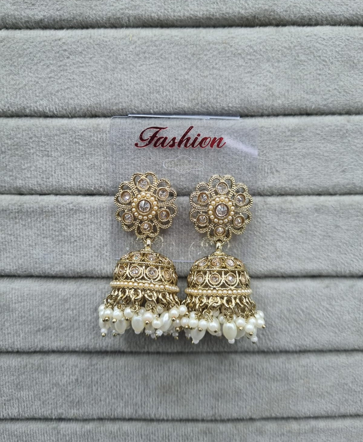 Deep Blue & Pearl Style Jhumkhas