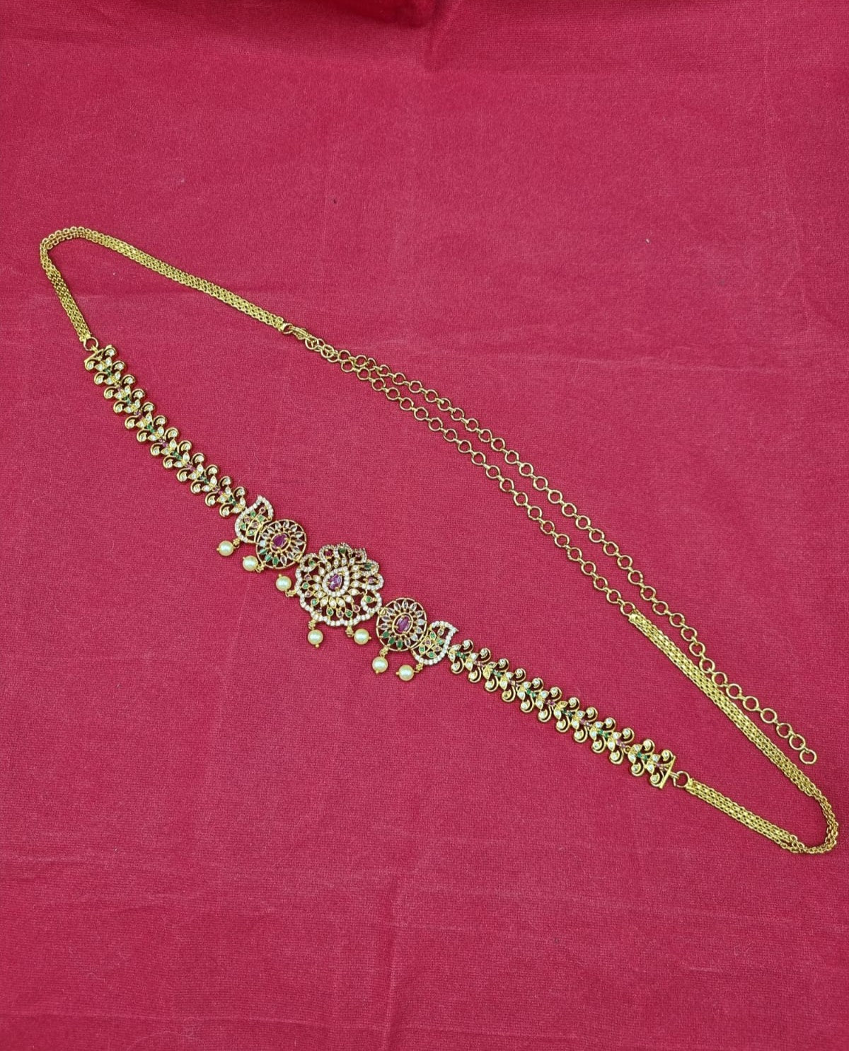 Royal Floral Vaddanam Heritage Waist Belt