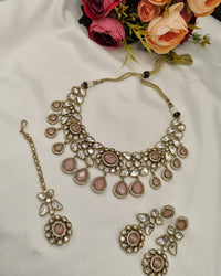 Kundan Choker Trio Earrings & Maang Tikka