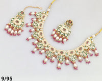 CZ Necklace Set with Earrings and Maang Tikka – Traditional Bridal Jewelry