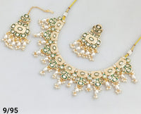 CZ Necklace Set with Earrings and Maang Tikka – Traditional Bridal Jewelry